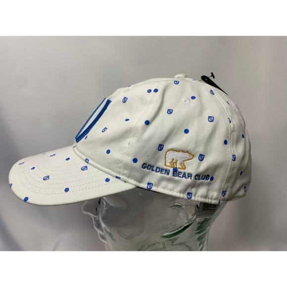 Adidas All Print Shield Cap [White] Golden Bear Golf Club OSFM Adjustable - Picture 7 of 9